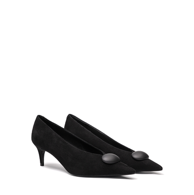 Vittorio Virgili Rania Black Suede Flats