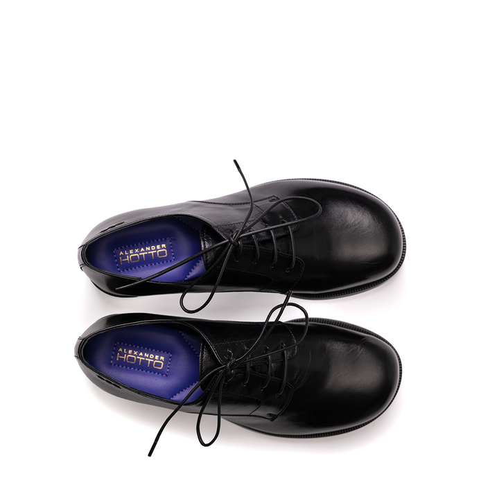 Alexander Hotto Black Leather Lace-ups - DOLITA
