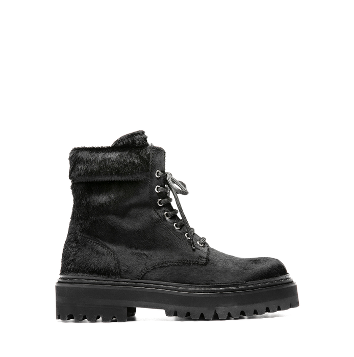 Officine Creative Black Leather Ankle Boots