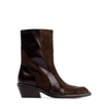 Poeve Trace Brown Leather and Suede Ankle Boots