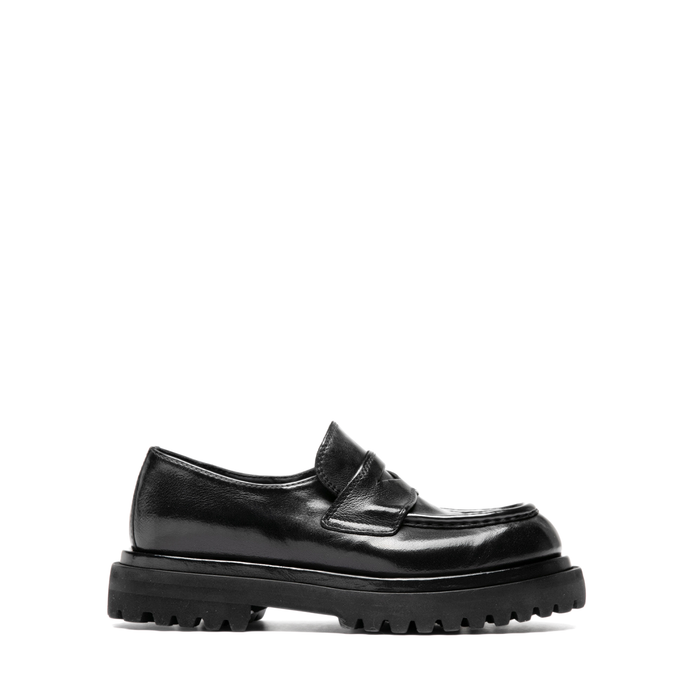 Officine Creative Black Leather Loafers