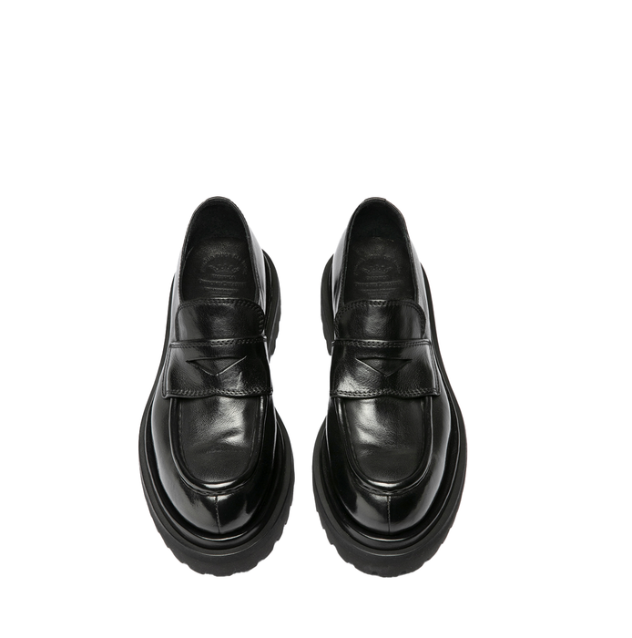 Officine Creative Black Leather Loafers