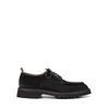 Green George Black Suede Lace-ups
