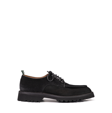 Green George Black Suede Lace-ups