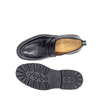 Green George Black Leather Loafers