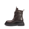 MLO Dark Brown Leather Ankle Boots