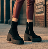 Vic Matie Black Suede Ankle Boots
