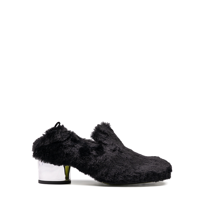 Ernesto Dolani Black Fur Heels