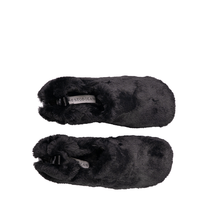 Ernesto Dolani Black Fur Heels