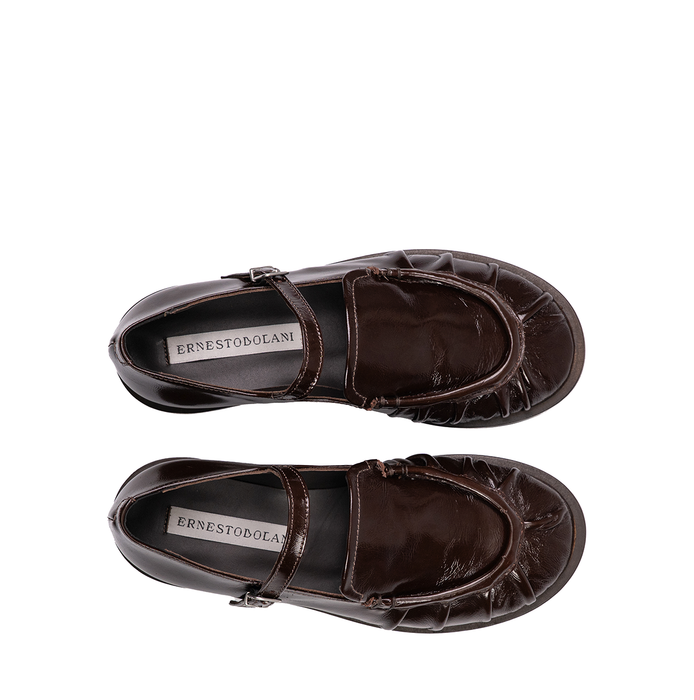 Ernesto Dolani Chestnut Brown Leather Flats