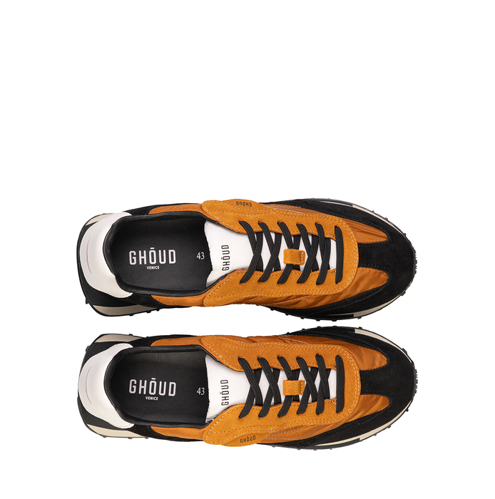Ghōud Rush Orange And Black Suede And Textile Sneakers - DOLITA