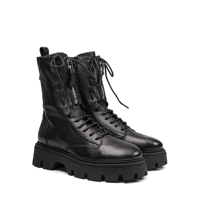 Ernesto Dolani Black Leather Ankle Boots