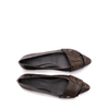 Del Carlo Namibia Snake Print Leather Flats - DOLITA