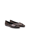 Del Carlo Namibia Snake Print Leather Flats - DOLITA