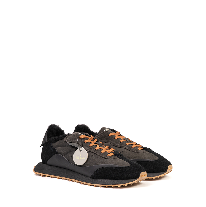 Ghōud Rush Dark Brown And Black Suede Sneakers