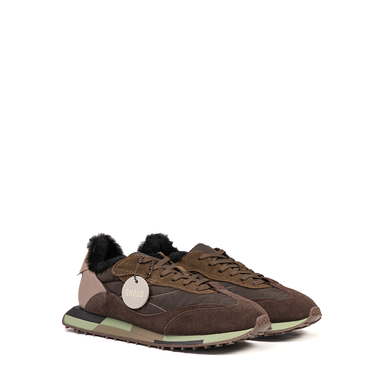Ghōud Rush Brown Suede And Textile Sneakers