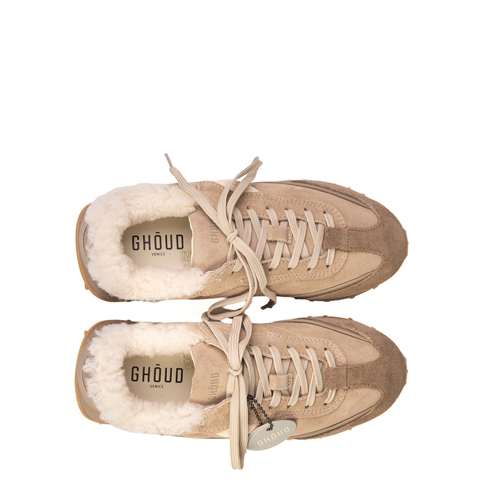 Ghōud Rush Beige Suede Sneakers