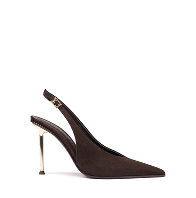 Sergio Levantesi Petra Brown Suede Heels - DOLITA