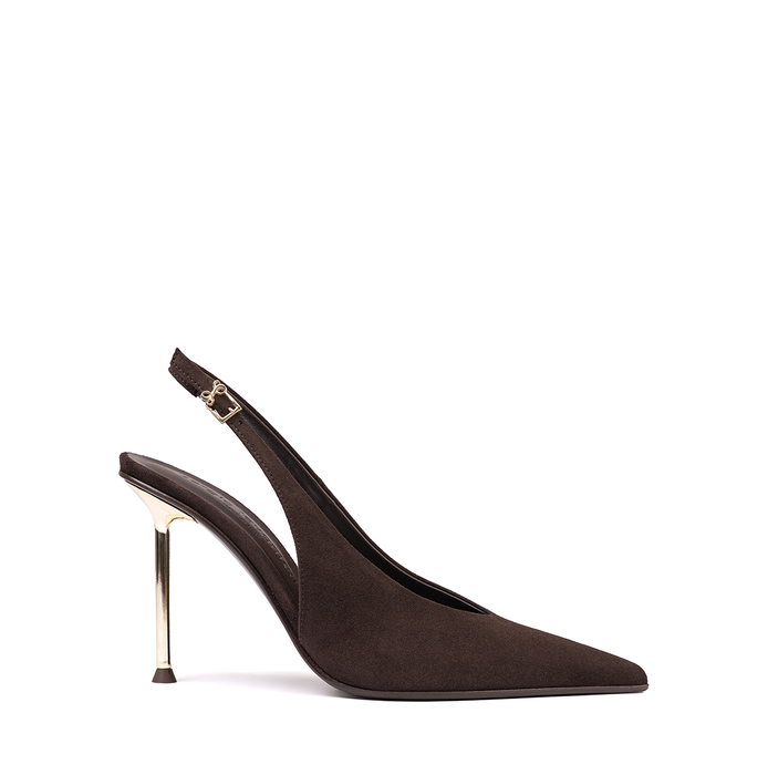 Sergio Levantesi Petra Brown Suede Heels - DOLITA