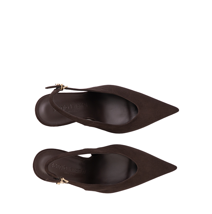 Sergio Levantesi Petra Brown Suede Heels - DOLITA