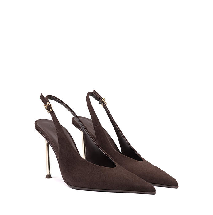 Sergio Levantesi Petra Brown Suede Heels - DOLITA