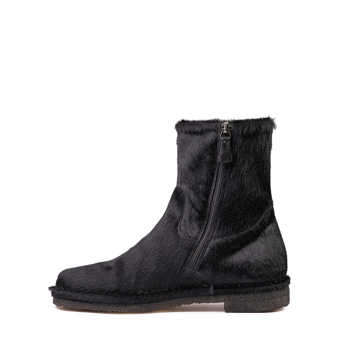 Del Carlo Black Leather Ankle Boots
