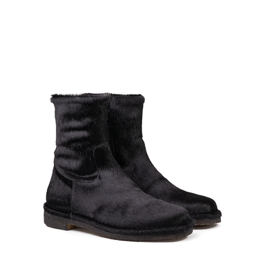 Del Carlo Black Leather Ankle Boots