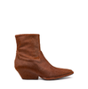 Del Carlo Brown Leather Ankle Boots