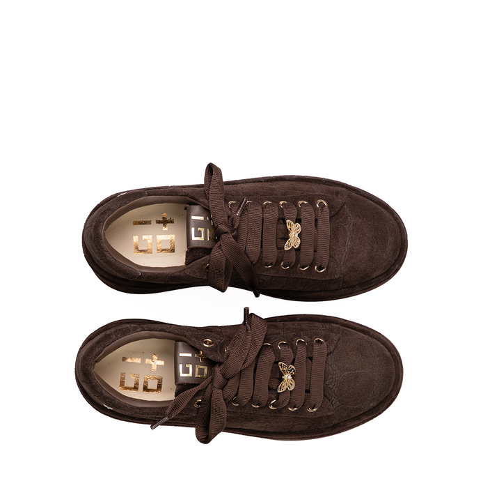 GIO+ Dark Brown Suede Sneakers