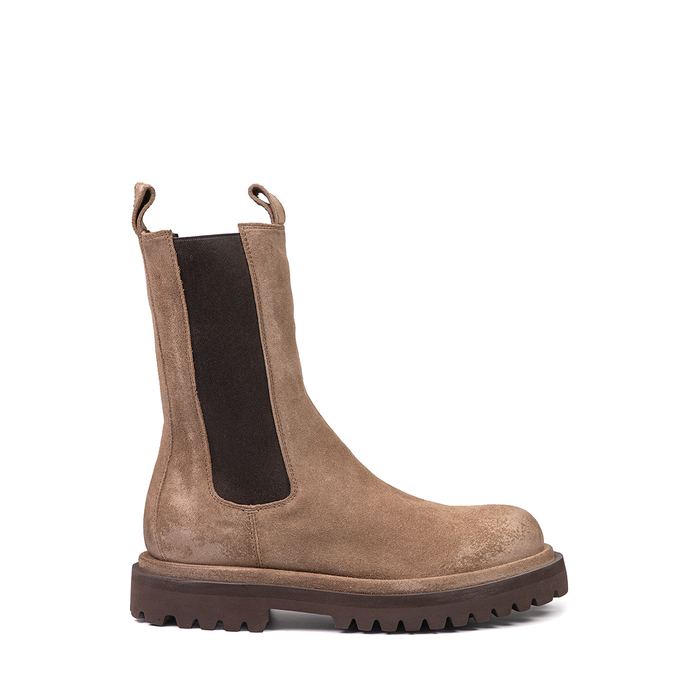 Officine Creative Light Brown Suede Ankle Boots