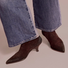 Elena Iachi Dark Brown Suede Ankle Boots