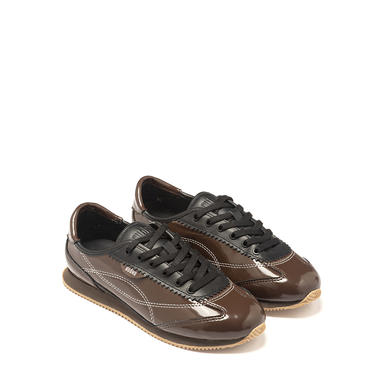 Ghōud Rush Dark Brown Leather Sneakers