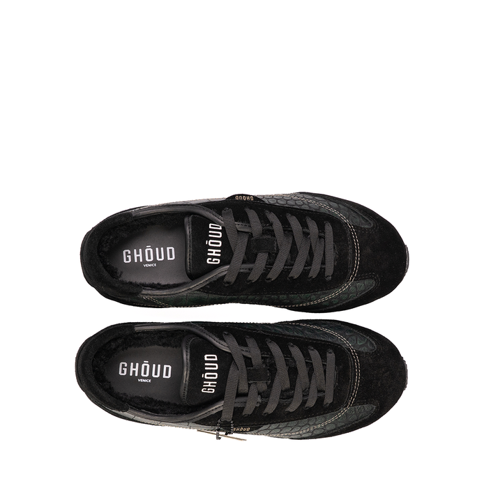 Ghōud Rush Black Leather Sneakers
