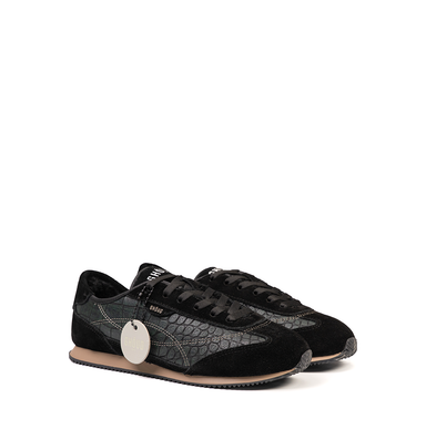 Ghōud Rush Black Leather Sneakers
