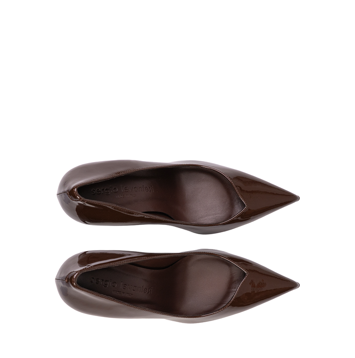 Sergio Levantesi Divina Brown Leather Heels - DOLITA