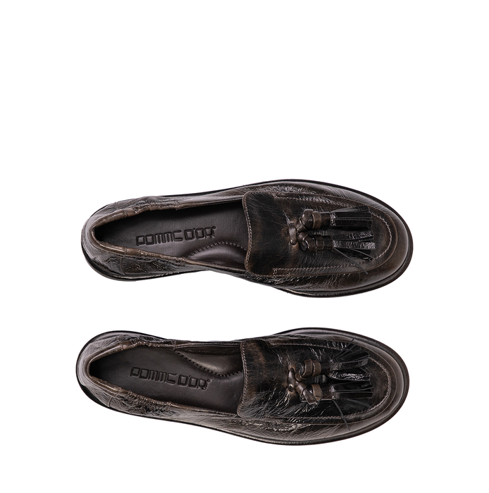 Pomme D'or Dark Brown Leather Loafers - DOLITA