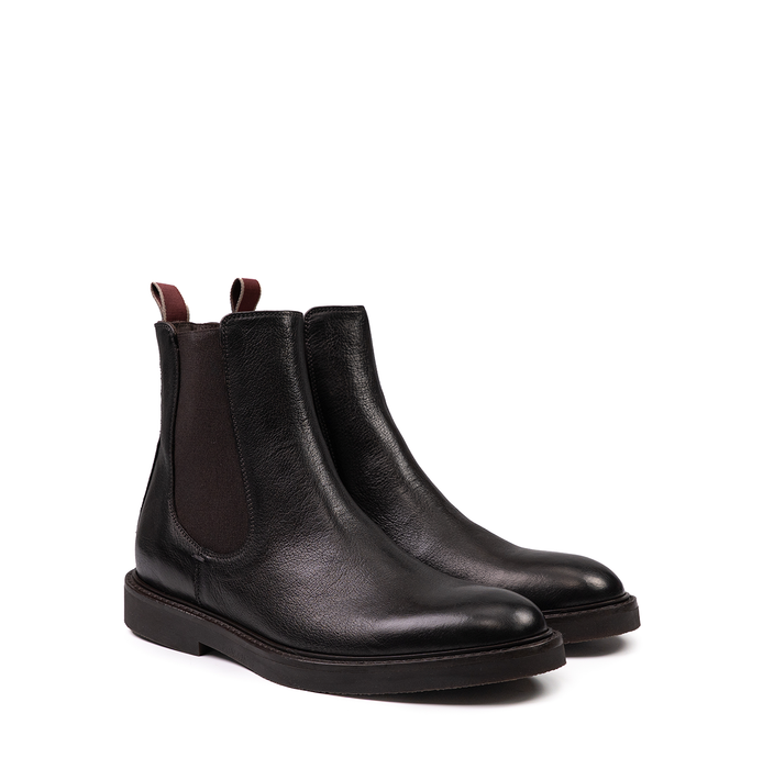 Sturlini Dark Brown Leather Ankle Boots - DOLITA