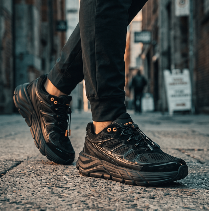 Barracuda Black Leather Sneakers