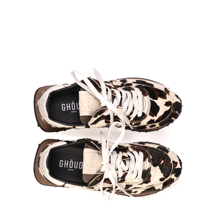 Ghōud Rush Cow Print Leather Sneakers