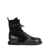 MLO Black Leather And Suede Ankle Boots