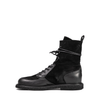 MLO Black Leather And Suede Ankle Boots
