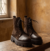 Ernesto Dolani Dark Brown Suede Ankle Boots