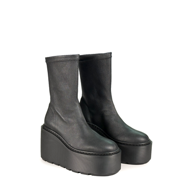 Vic Matie Black Leather Ankle Boots