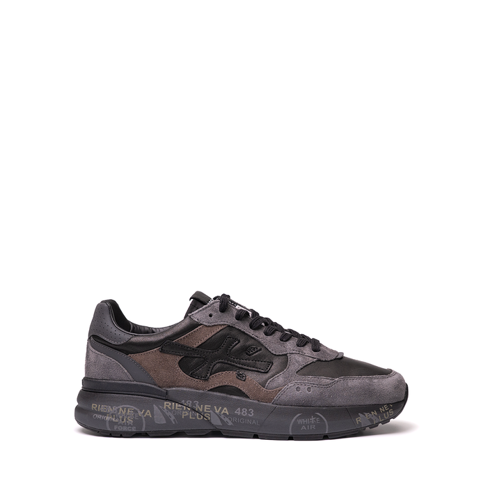 Premiata Mick Black and Brown Suede Sneakers