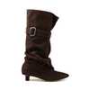 Ernesto Dolani Dark Brown Suede Tall Boots - DOLITA