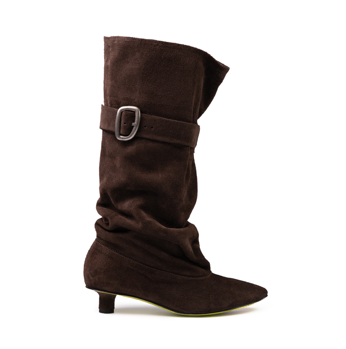 Ernesto Dolani Dark Brown Suede Tall Boots - DOLITA