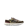 Premiata Mick Khaki Suede and Textile Sneakers