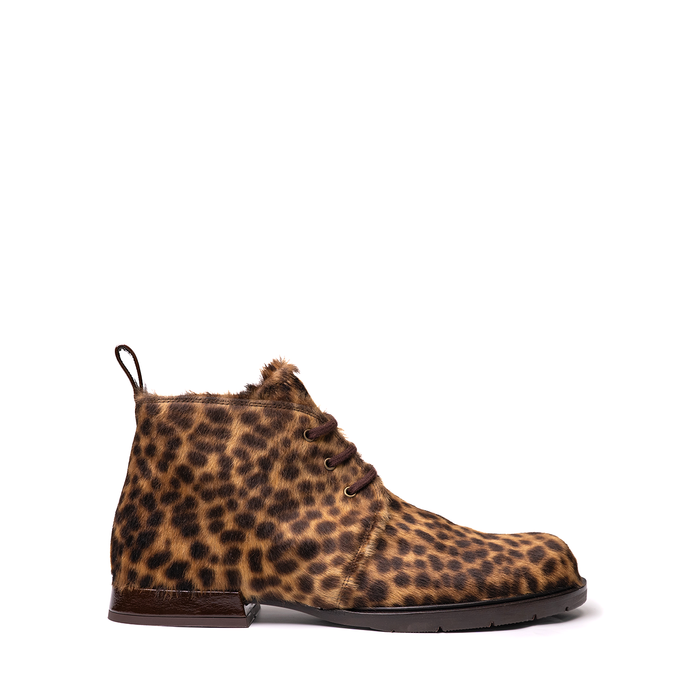 Chie Mihara Jandil Leopard Print Leather Ankle Boots