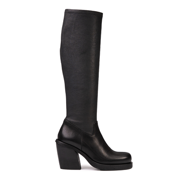 Fiorentini+Baker Black Leather Tall Boots - DOLITA