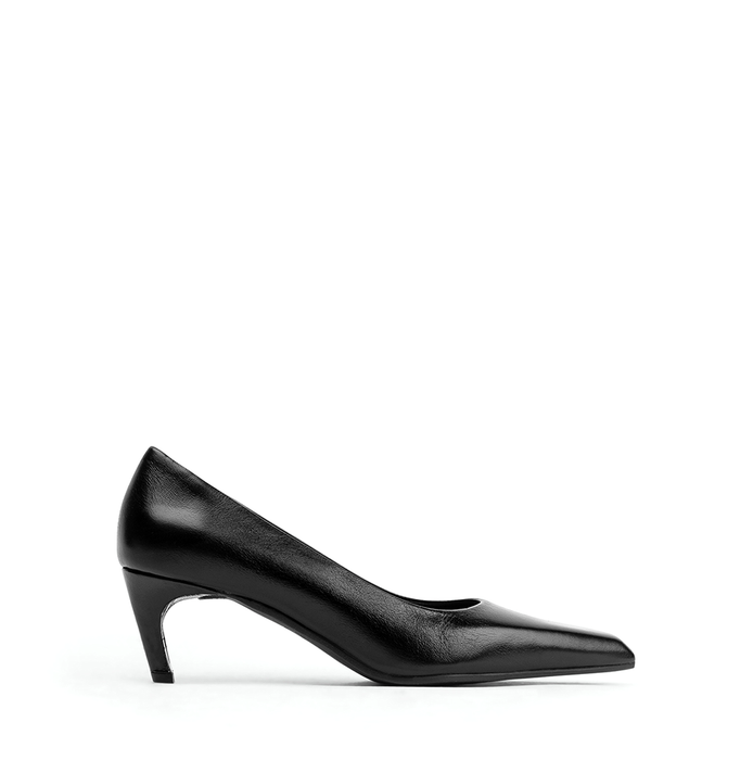 Poeve Effy Black Leather Heels